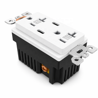 BAREP 20A Dual Typ-C USB Wandsteckdose 4,8A Intelligente Ladestation Manipulationsgeschützte Doppelsteckdose CETLus