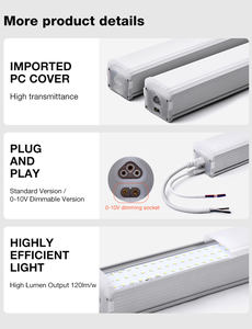 Barre <span class=keywords><strong>LED</strong></span> connectable Lonyung 4FT 36W blanc naturel en aluminium avec tube <span class=keywords><strong>T5</strong></span> intégré pour supermarché et entrepôt - Product Image 3