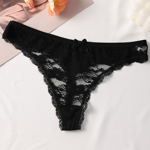 OEM Regalo Sexy <span class=keywords><strong>Encaje</strong></span> Algodón Entrepierna Bragas <span class=keywords><strong>de</strong></span> las mujeres Calzoncillos Cintura baja Cheeky Panty Tanga Ropa interior Panty para dama - Product Image 3