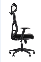 Chaise de bureau à dossier haut en maille ergonomique au design moderne avec matériau en tissu élévateur de transfert