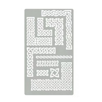 Stensil Logam Stainless Steel Modern, Template Terukir yang Dapat Digunakan Kembali untuk Pembakaran Kayu, Pirografi, Ukiran, Bentuk dan Warna yang Dapat Disesuaikan