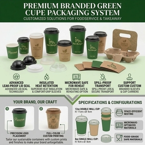 Vaso de Papel para Café con Tapa, Personalizable con Logotipo, Doble Pared, Antiderrames, Desechable, para Bebidas Calientes, para Cafeterías, Restaurantes y Comida para Llevar - Product Image 6