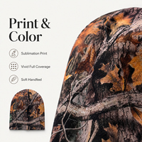 Vente en gros OEM, bonnet en tissu camouflage Real Tree personnalisé avec impression par sublimation sur toute la surface, unisexe