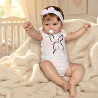 20 Zoll Lebensechte Reborn-Babypuppe aus Weichem Vinyl Realistische Neugeborenen-Puppe Spielzeug für Kinder Geschenk Großhandel Individuell Anpassbar