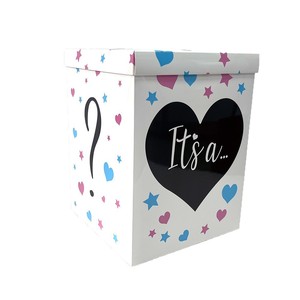 Boîte surprise cube en papier pour révélation du sexe garçon ou fille, ballon de bénédiction, décoration d'<span class=keywords><strong>anniversaire</strong></span>, fournitures de fête - Product Image 5