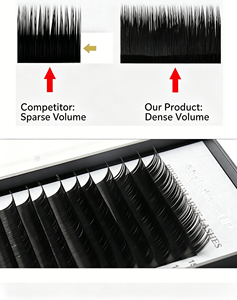 Plateaux d'extensions de cils classiques en gros, courbure J, en vison 5D, pour volume individuel, et faux cils naturels 3D - Product Image 2