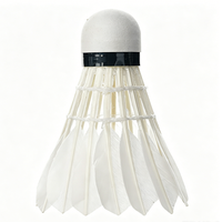 Balles de badminton professionnelles hybrides en plumes de canard pour tournoi et entraînement, tête en liège sandwich, haute élasticité, écologiques et durables