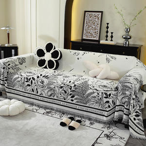 Style moderne Europe Chenille Housse de serviette de canapé épaissie anti-rayures motif végétal Lavage en machine quatre saisons universel - Product Image 2