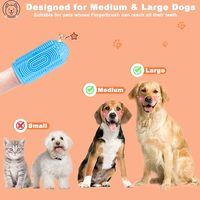 Lot de 4 brosses à dents en silicone antibactériennes pour animaux de compagnie, pour l'hygiène dentaire canine
