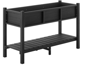 Raised Garden Bed Elevated <b>Planter</b> <b>Box</b> W/Legs Storage Shelf Drainage Holes Natural Wood Floor Backyard Porch Flower Vegetable - Product Image 1