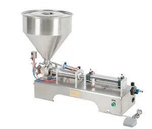 100ml-1000ml Semi auto pneumatic viscosity paste filling machine for cream Honey Sauce shampoo