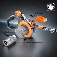 Lampe torche LED rétractable multifonctionnelle, sifflet électronique SOS, laisse pour animaux de compagnie, grands chiens