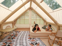 Abri solaire pour la randonnée et les voyages, grand espace extérieur, tente de camping gonflable portable rétro en tissu Oxford imperméable