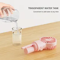 Mini Climatiseur Portable Rechargeable USB, Humidificateur Rafraîchissant à Brumisation, Ventilateur Brumisateur pour Maison/Bureau/Dortoir