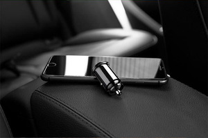 ที่ชาร์จในรถยนต์แบบมินิแฟชั่น ABS ช่องเสียบ USB คู่ 5V 2.1A  อะแดปเตอร์ชาร์จเร็ว 2 พอร์ต สำหรับโทรศัพท์มือถือ iPhone และ Android แท็บเล็ต MP3 GPS - Product Image 6