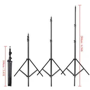 Cpyp Nieuwe Collectie 2.8M Hoogte Opvouwbare 3 Secties Statief Stand Mount Licht Houder Voor Fotografie 280Cm