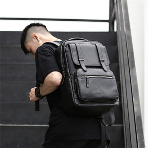 Vente en gros de sacs à dos en <span class=keywords><strong>cuir</strong></span> artificiel pour collégiens et collégiens cartables simples décontractés de marque personnalisée pour jeunes sacs à dos pour ordinateur portable de 14 pouces - Product Image 3
