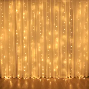 Luz de corda para cortina Newish, luz cascata LED brilhante para casuais, festas de casamento, jardim e casa, com 8 modelos