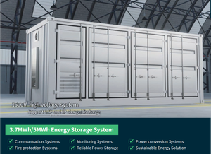 ระบบจัดเก็บพลังงานอุตสาหกรรมเชิงพาณิชย์ 3.7MWh/5MWh แบตเตอรี่ LiFePO4 ป้องกันระดับ IP55 ระบบระบายความร้อนด้วยของเหลว+ระบบปรับอากาศ CAN - Product Image 3