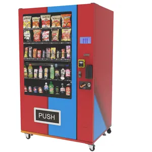 Máquina Expendedora de bebidas frías moderna zhongda con sistema de refrigeración eficiente de energía combo de máquina expendedora refrigerada
