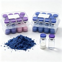 Poudre de tripeptide de cuivre GHK-Cu CAS 89030955 Formule moléculaire C14H21CuN6O6 Pureté 99%-99,9% Matière première cosmétique Haute pureté