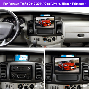 Autoradio Android Podofo 10 pouces 2 Din Carplay Android Auto GPS pour Renault <span class=keywords><strong>Trafic</strong></span> 2010-2014/ <span class=keywords><strong>Opel</strong></span> Vivaro/Nissan Primastar OEM - Product Image 4