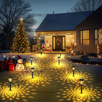 Lampes solaires d'extérieur pour jardin, lumière solaire de jardin unique à LED, lampes solaires d'extérieur étanches, lumière solaire de pelouse blanche chaude, paysage