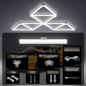 Luz LED RGB Hexagonal, Colorida, con Control de <span class=keywords><strong>Ritmo</strong></span>, Iluminación Ambiental de Fondo, IP20, Luz para <span class=keywords><strong>Garaje</strong></span> - Product Image 6