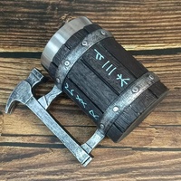 Gelas Bir Kayu Baru yang Kreatif, Gelas Bar Berkapasitas Besar, Gelas Air, dan Gelas Kayu Stainless Steel yang Dipersonalisasi