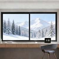 Fenêtre coulissante en aluminium à double vitrage, design moderne personnalisé, norme NFRC, résistante au vent