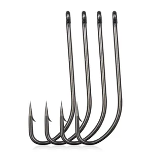 Top Right FH605 O'Shaughnessy Hook High Carbon Steel Fishing Hooks Sea Worm Carp Single Circle Barbed Hook
