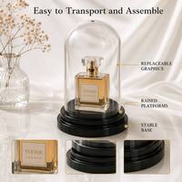 Présentoir de Luxe Portable et Démontable pour Parfums, en Verre Poli, Écologique et Moderne, pour Cosmétiques et Fragrances Haut de Gamme