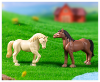 Figurine en PVC personnalisée artificielle pour enfants, jouets en plastique, Figurines de chevaux blancs, Sculptures réalistes, modèles d'animaux, série porte-clés
