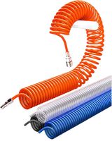 Tuyau pneumatique en PU orange rétractable à ressort, haute pression, anti-explosion, résistant à l'usure, pour outils pneumatiques d'atelier