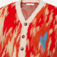 Cardigan en tricot de luxe pour homme, chaud et épais, style hip-hop, veste d'extérieur tricotée pour le quotidien, col en V doux et moelleux, pull en tricot tendance