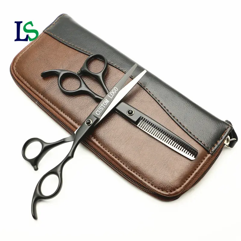 Wholesale Salon Stainless Steel Haircut Scissors Custom Logo Barber Shears Kits