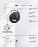 ColorPro NightChroma 8MP 4K IP67 Security Camera 24/7 True Color Outdoor with CMOS 2.8mm Lens One-way Audio SD Card Support