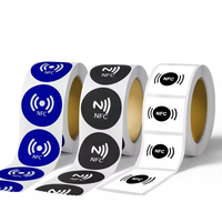 Impression de logo personnalisée, étiquette/autocollant RFID NFC 13,56 MHz, étiquettes RFID imperméables, étiquettes NFC vierges réinscriptibles, autocollant blanc