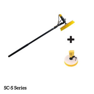 Handheld Electric Solar Brush Single Head Rotary Cordless Lithium <b>Battery</b> Lightweight Portable PV Cleaner for Home Solar Panels - Product Image 1