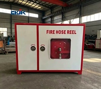 Armoire à incendie double porte en acier doux pour tuyau flexible, extincteur et système d'extinction, avec revêtement poudré durable