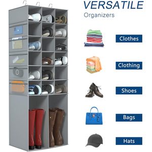 Hanging <b>Shoe</b> Rack 20 Sections With Mesh Pockets For Closet <b>Storage</b> Organizer Heavy Duty Rectangular Design - Product Image 4
