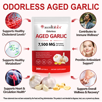 Acentiallabs Ail Vieilli Inodore 7500MG Gélules Souples Compléments Énergétiques à Base de Plantes Distributeur en Gros Circulation Cardiaque 300 Capsules