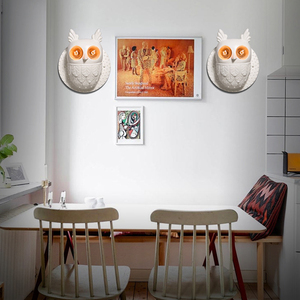 Lampe murale LED créative hibou avec lueur blanche chaude pour chambre d'enfants pépinière porche décor atmosphère éclairage - Product Image 1