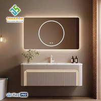 2025 OEM Juerte 48 pouces salle de bain vanité haut ensembles complets Table bureau armoire panneau miroir évier robinet Rock salle de bain vanités chambre
