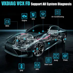 VXDIAG VCX FD 2 ב-1 מקצועי OBD2 רכב סורק CAN-FD DoIP כלי אבחון