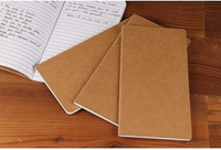 Carnet d'exercices scolaire en papier kraft OEM personnalisé, ligné marron, avec reliure cousue, format A6 A5 A4, pour étudiants, vente en gros promotionnelle