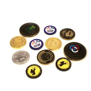 Recuerdo coleccionable monedas antiguas logotipo láser grabado personalizado Moneda de latón colección de monedas de bronce antiguo logotipo en relieve