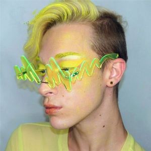 2020 Luxury Fashion Unique Doodle Glasses Red Wave <b>Sunglasses</b> <b>Rimless</b> Punk <b>Sunglasses</b> for Men Women - Product Image 2