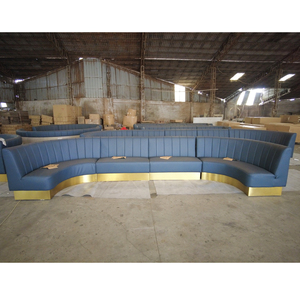 Yeni tasarım ticari lüks deri ahşap çok tarzı Cafe otel lobisinde kullanımı restoran kabini yemek seti - Product Image 2