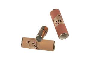 Nouveau Contenant de Baume à Lèvres Rond de Luxe en ABS avec Couvercle Rabattable, Motif Ours Mignon, 3 Couleurs, Tube de Rouge à Lèvres Vide - Product Image 5
